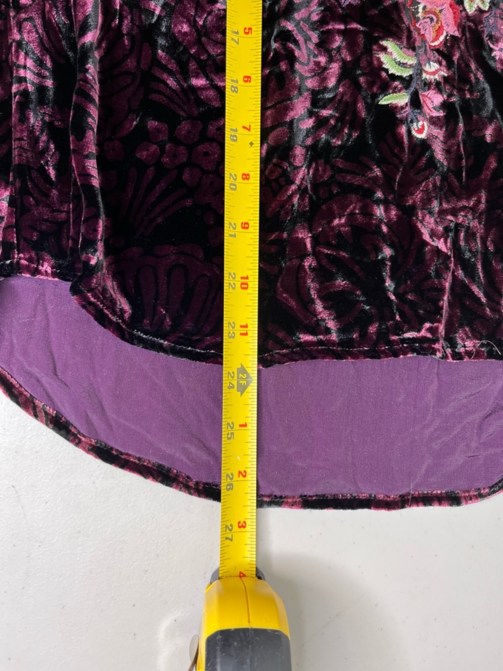 NWT Sundance Elisabeth Whimsigoth Velvet Dark Floral Embroidered Blouse Sz SX - Picture 14 of 14
